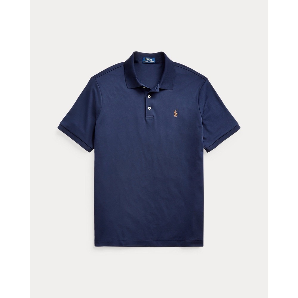 Polo Ralph Lauren Mens Soft Cotton Polo Shirt Classic Fit L Refined Navy